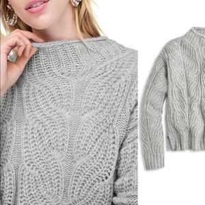 J. Crew Pointelle Cable Sweater